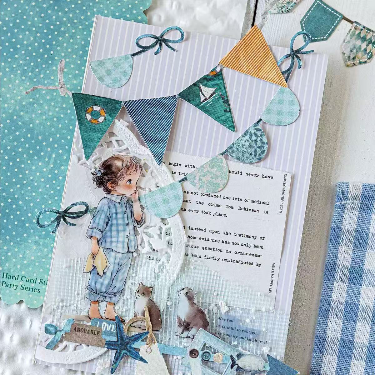 Handmade queuing retro creative stickers