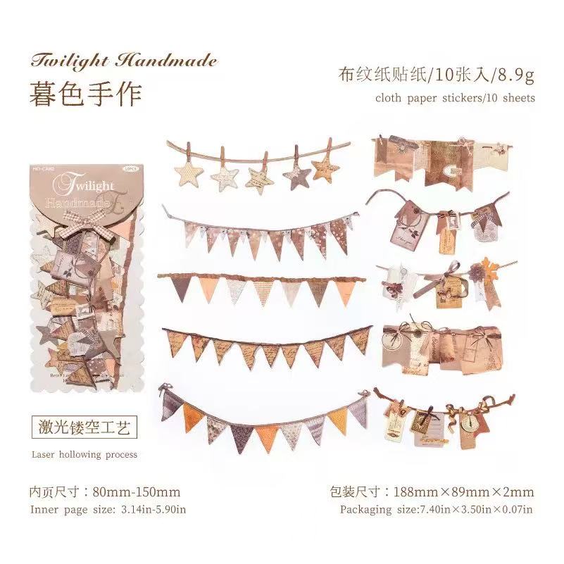 Handmade queuing retro creative stickers